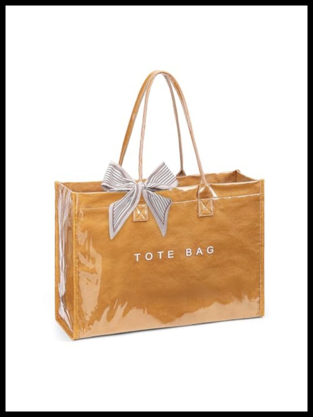 Clear PVC Tote Bag Waterproof Jelly Beach Work Hobo Handbag 20L